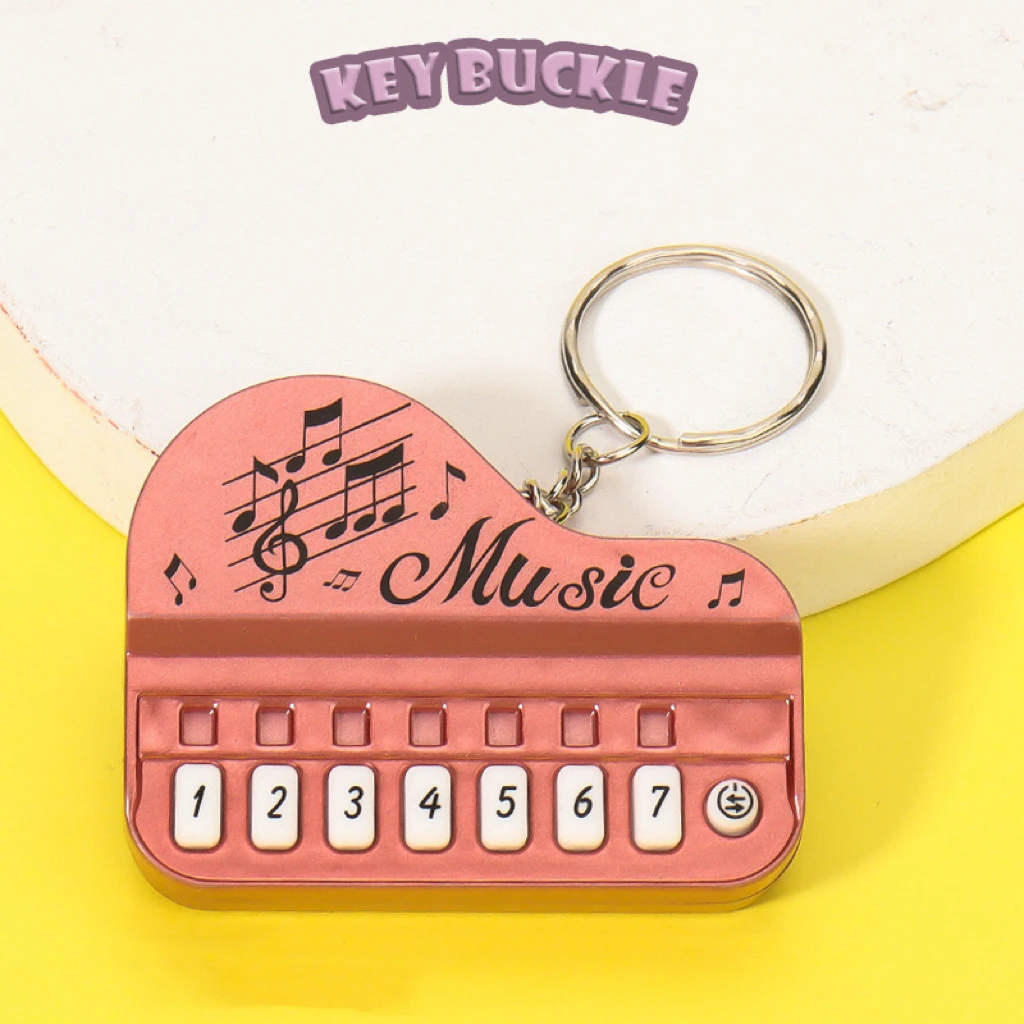 1 Stuks Creatieve Mini Elektronische Piano Sleutelhanger Lichtgevende Muziek Speelgoed Klein Geschenk