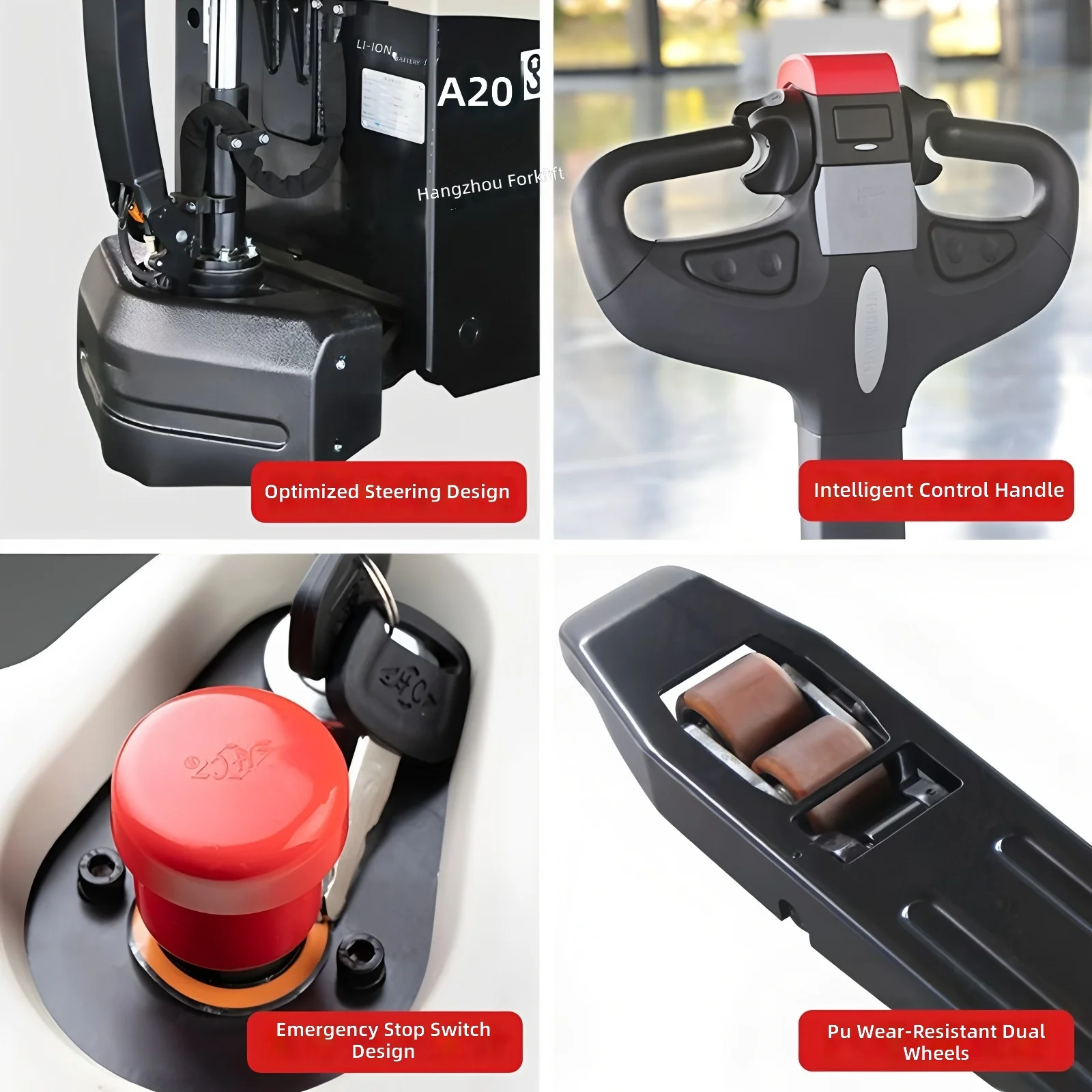 Electric Pallet Truck 1.5 Ton, 2 Ton, 3 Ton, Hydraulic Lifting, Lead Acid Lithium Battery, Warehouse Handling Equipment