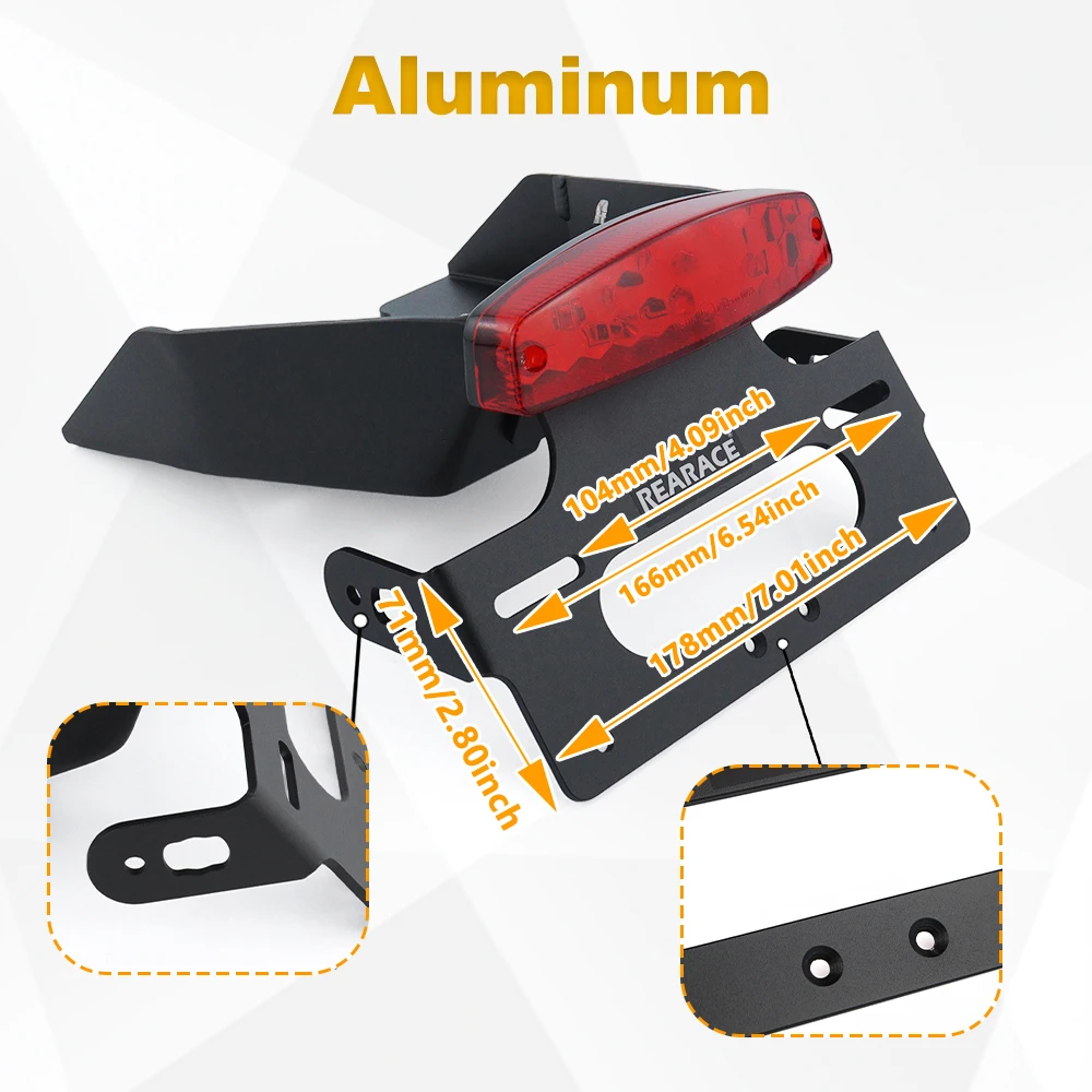 Motorcycle Rear Tail Tidy Fender Eliminator License Registration Plate Holder Bracket 125 390 SMC-R Enduro R Adventure For KTM