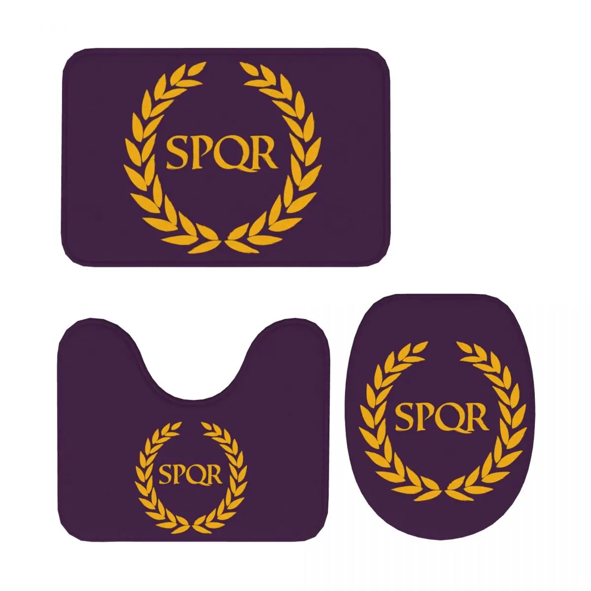 

Camp Jupiter Spqr 7, 3-компонентный коврик для ванной, набор для ванной комнаты, крышка для унитаза, домашний декор, нескользящий ковер, напольный коврик