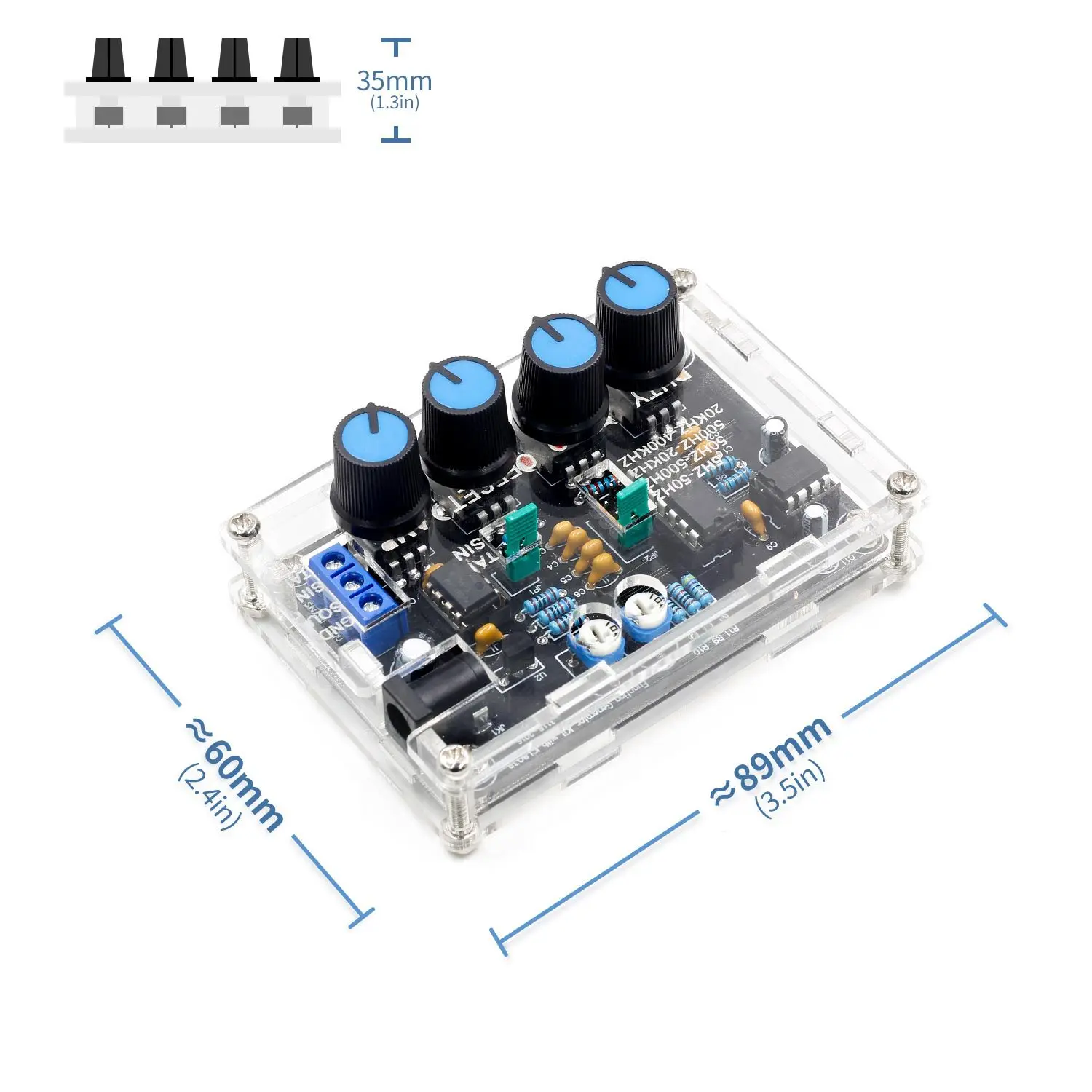 Imagem -05 - Multi-funcional Baixa Freqüência Sinal Gerador Multi Forma de Onda Solda Prática Circuito Eletrônico Experimento Kit Diy Icl8038
