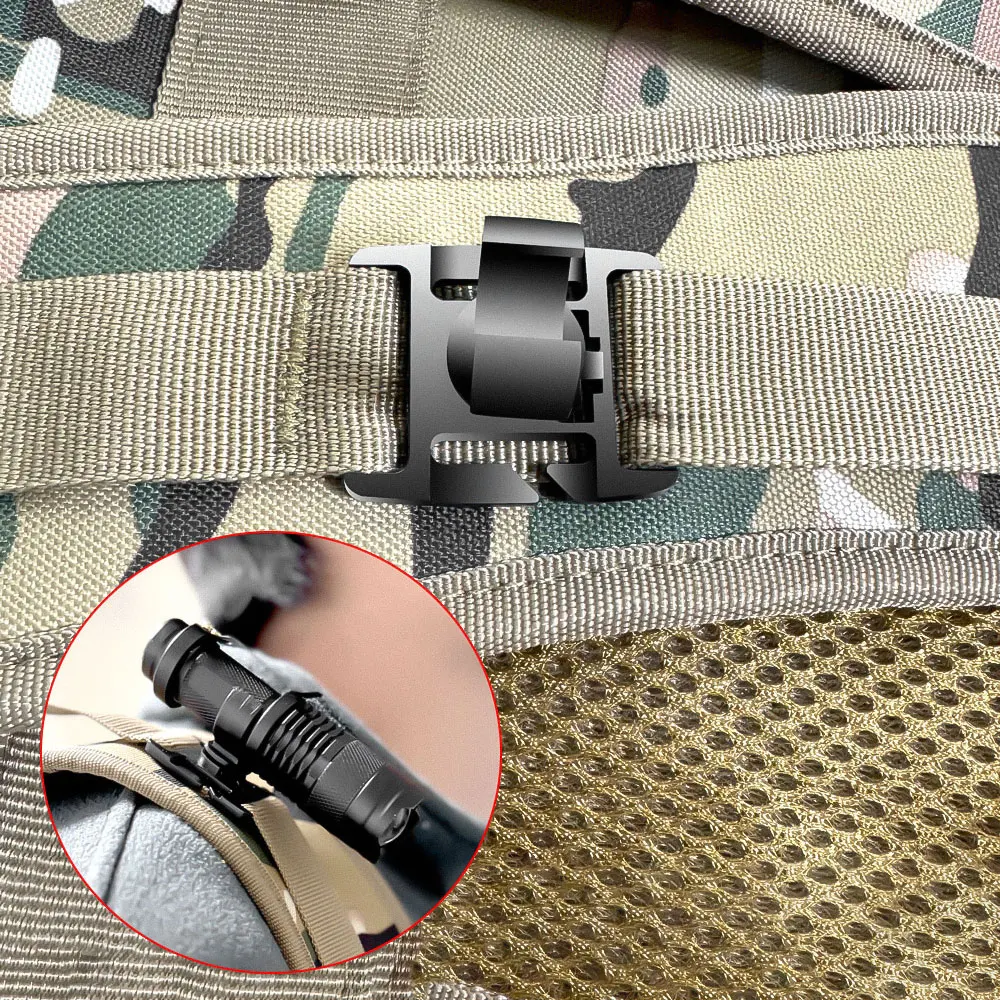 1/2/4PCS U Ring Flashlight Clip Outdoor Work Hiking Mountain Climb Backpack Light Holder Water Pipe Trekking Pole Tool Clamp