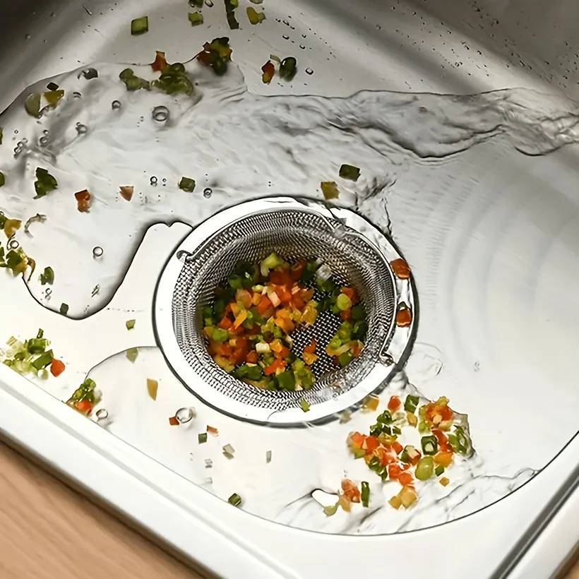 

Сетчатый фильтр-корзина для кухонной раковины из нержавеющей стали с ручкой и заглушкой, сменный, для слива отходов