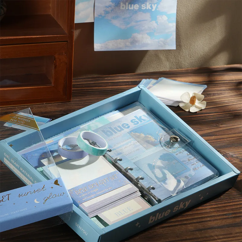 155 Pcs Diary Notebook Set Convinced Series Literary Loose-leaf Book Decor Creative DIY Gift Journal Collage Stationery Box Set