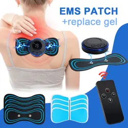 EMS Neck Massager Muscle Stimulator Electric Cervical Spine Massage Patch Low Frequency Pulse Massage Pad Pain Relief Relaxation