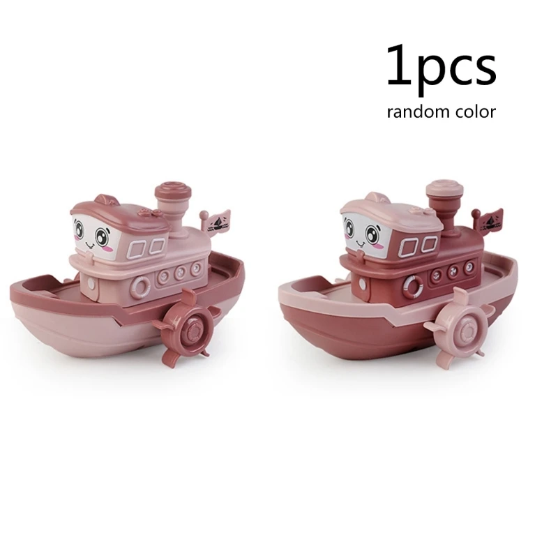 Bathtub Toy for Babies Lovely Cartoon Clockwork Float Cartoon Ship Boat Little Cruise Ship Interesting Clockwork Toy