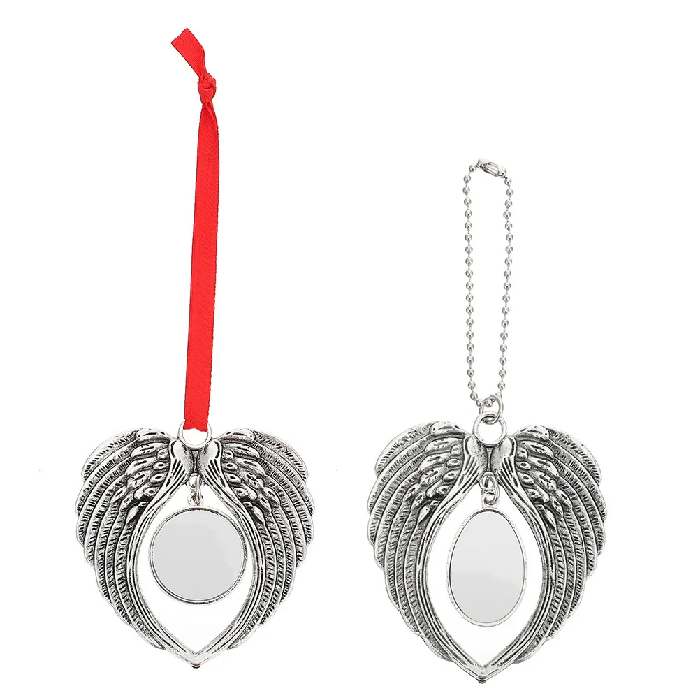 

2Pcs Sublimation Angel Wings Ornaments DIY Blank Pendants Christmas Hanging Decorations Personalized Xmas Tree Party Decor