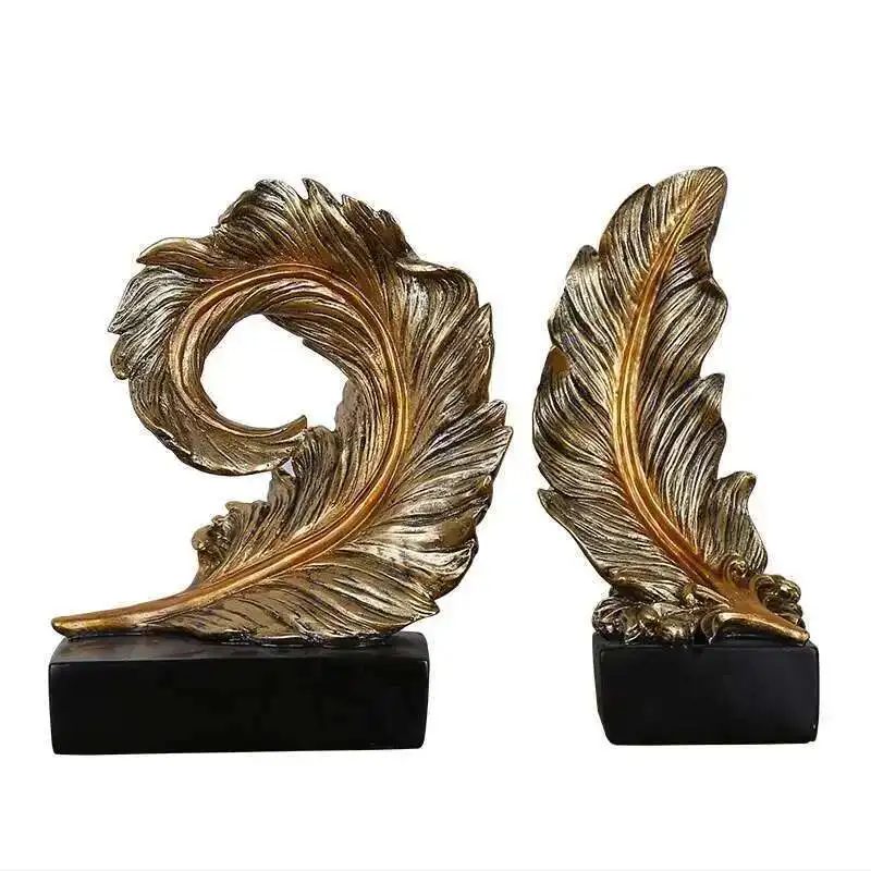 

Nordic Ins Style Abstract Creative Resin Feather Decoration Living Room TV Cabinet Indoor Office Desk Home Decoration