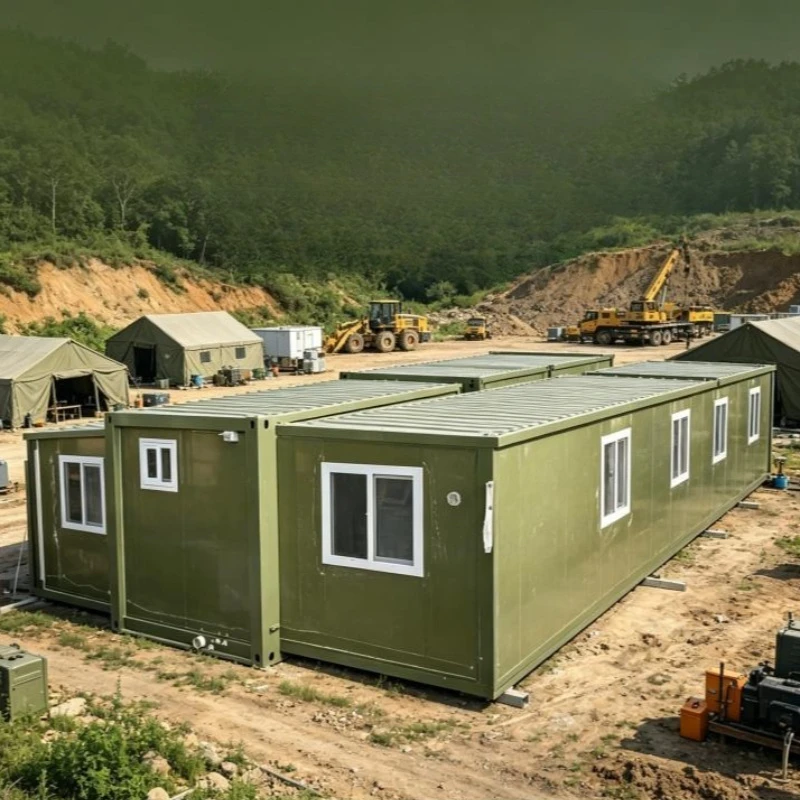 40ft Prefab Modular Expandable Container House 4 Bedroom Foldable Tiny Home Portable House Fireproof Steel Roof Patio