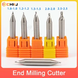 CHKJ For Fengyi High Speed Steel HSS Double-Head End Mill 1.0 1.2 1.5 2.0 2.5MM Double-Head Multi-Tooth Drill End Milling Cutter