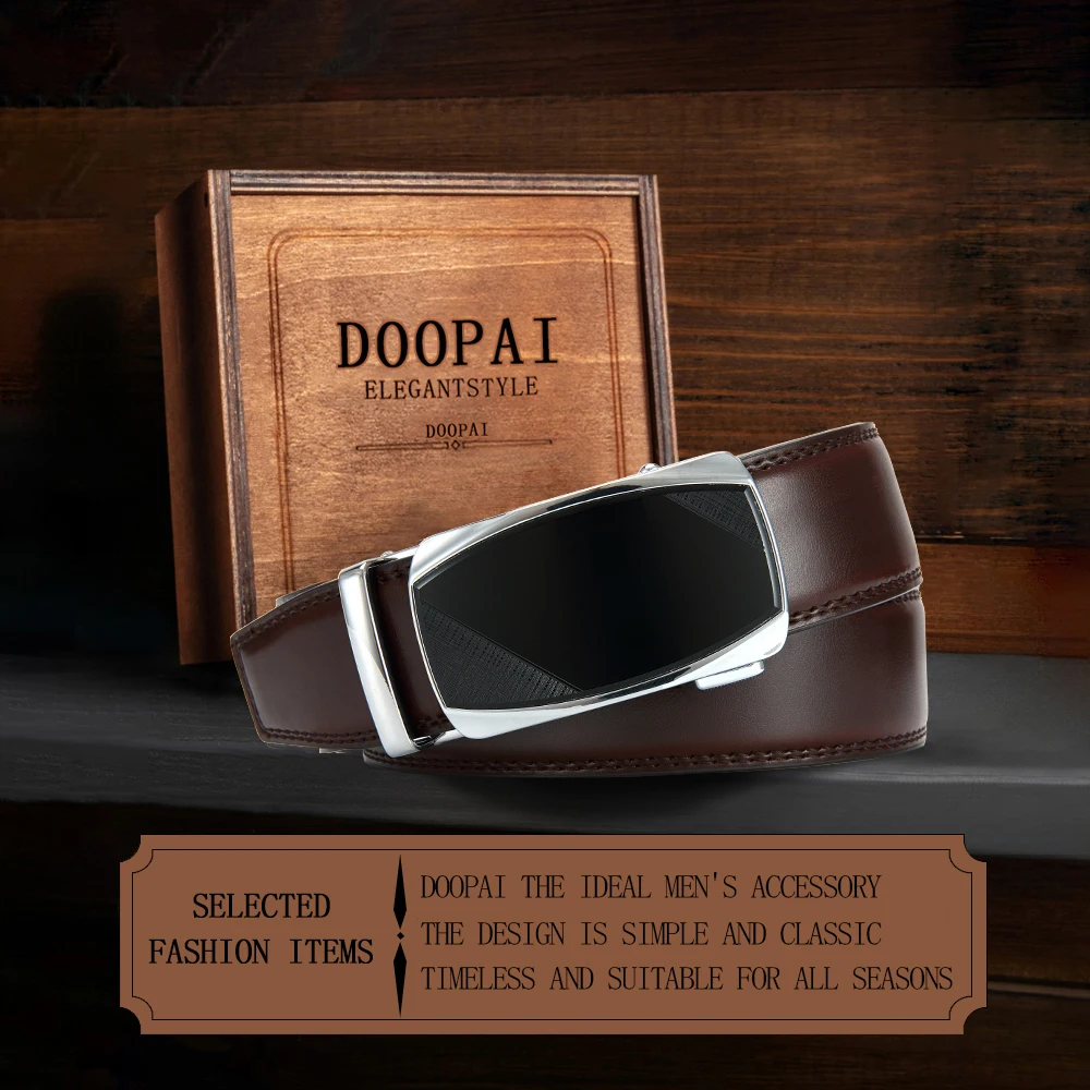 Men Belt Genuine Leather High Quality Buckle Jeans Cowskin Casual Belts Business Cowboy Male Automatic Buckle Belt for Women