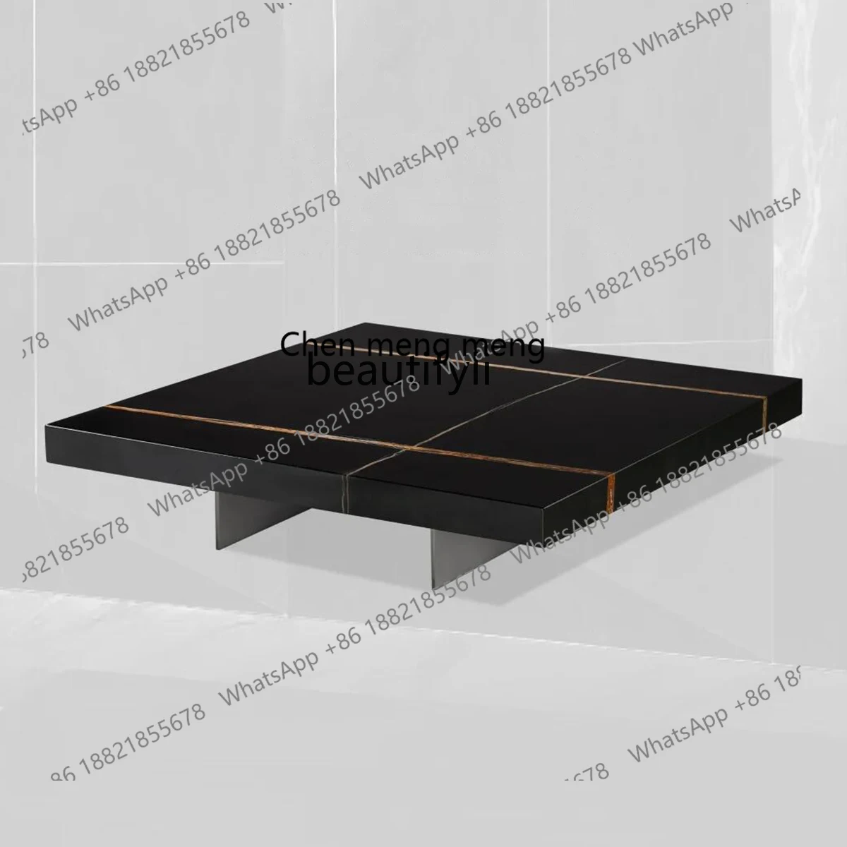 

Luxury stone coffee table Italian light luxury living room home modern simple suspended marble coffee table