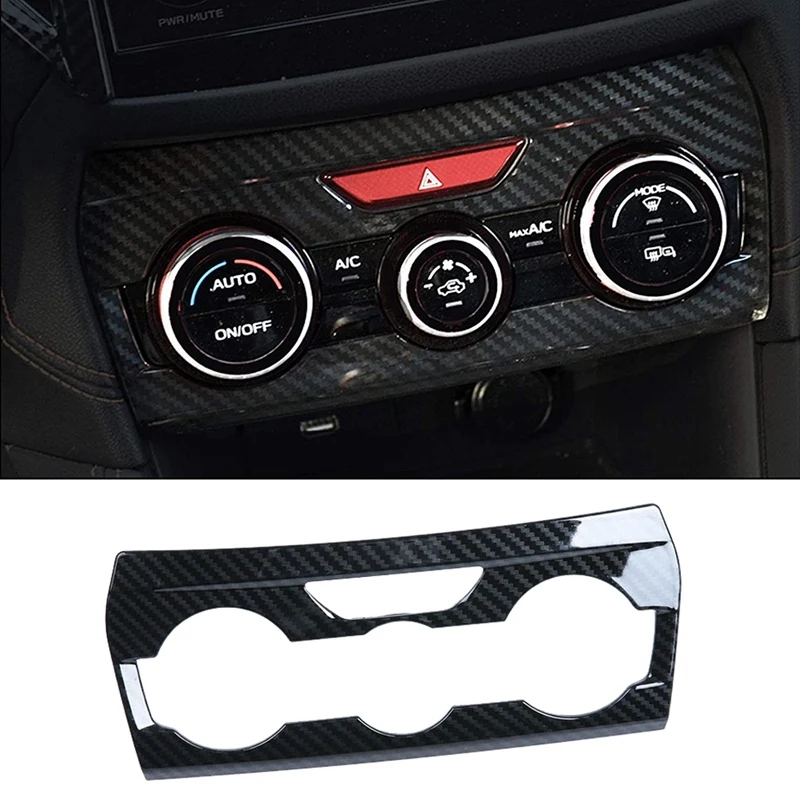 Carbon Fiber Console Dashboard Panel Air Condition Switch Cover Trim For Subaru XV Crosstrek Impreza 2018-2020