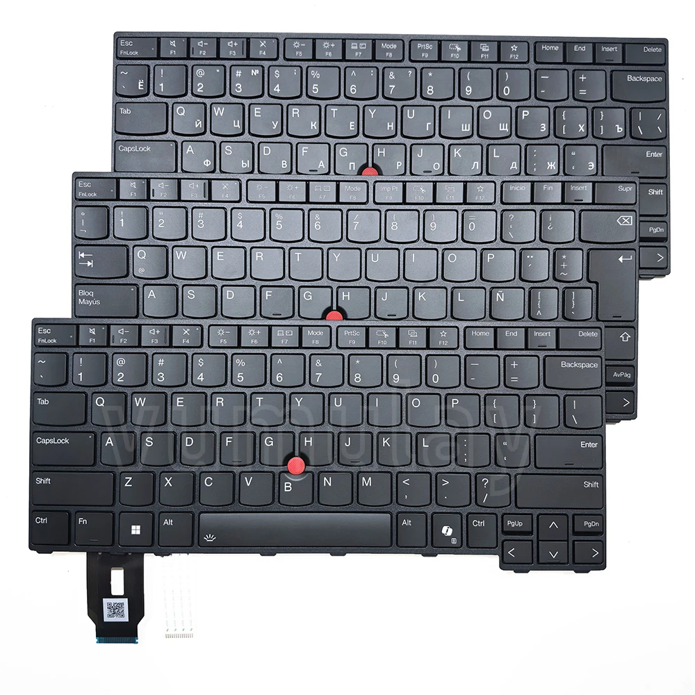 Russian/US/Latin Backlit Keyboard for Lenovo ThinkPad T14 Gen 6 20QC,T14 Gen 5 21ML 21MM,L14 GEN 6 L14 Gen 5 21L5 21L6 21L1 21L2