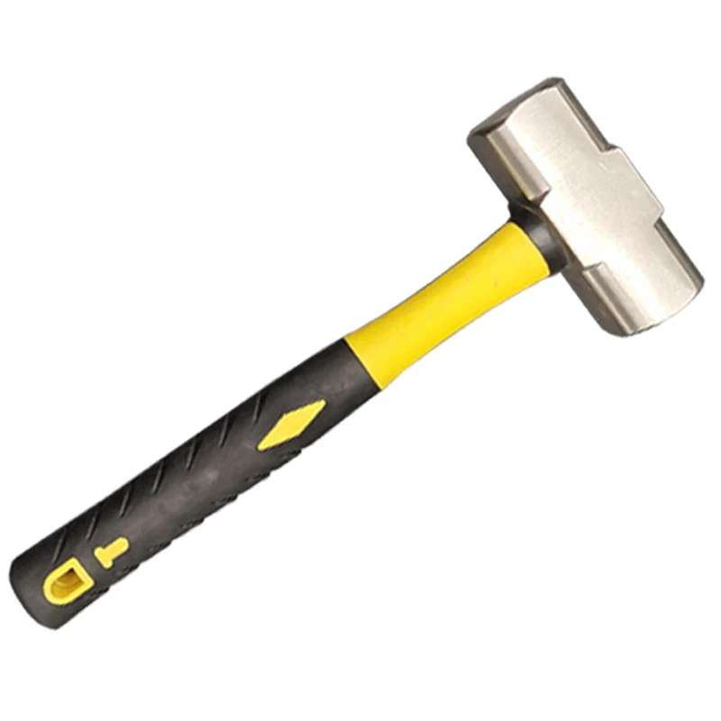 304 Stainless Steel Best-selling Antimagnetic Fiber Handle Octagonal Hammer Explosion-proof Non-sparking Tool