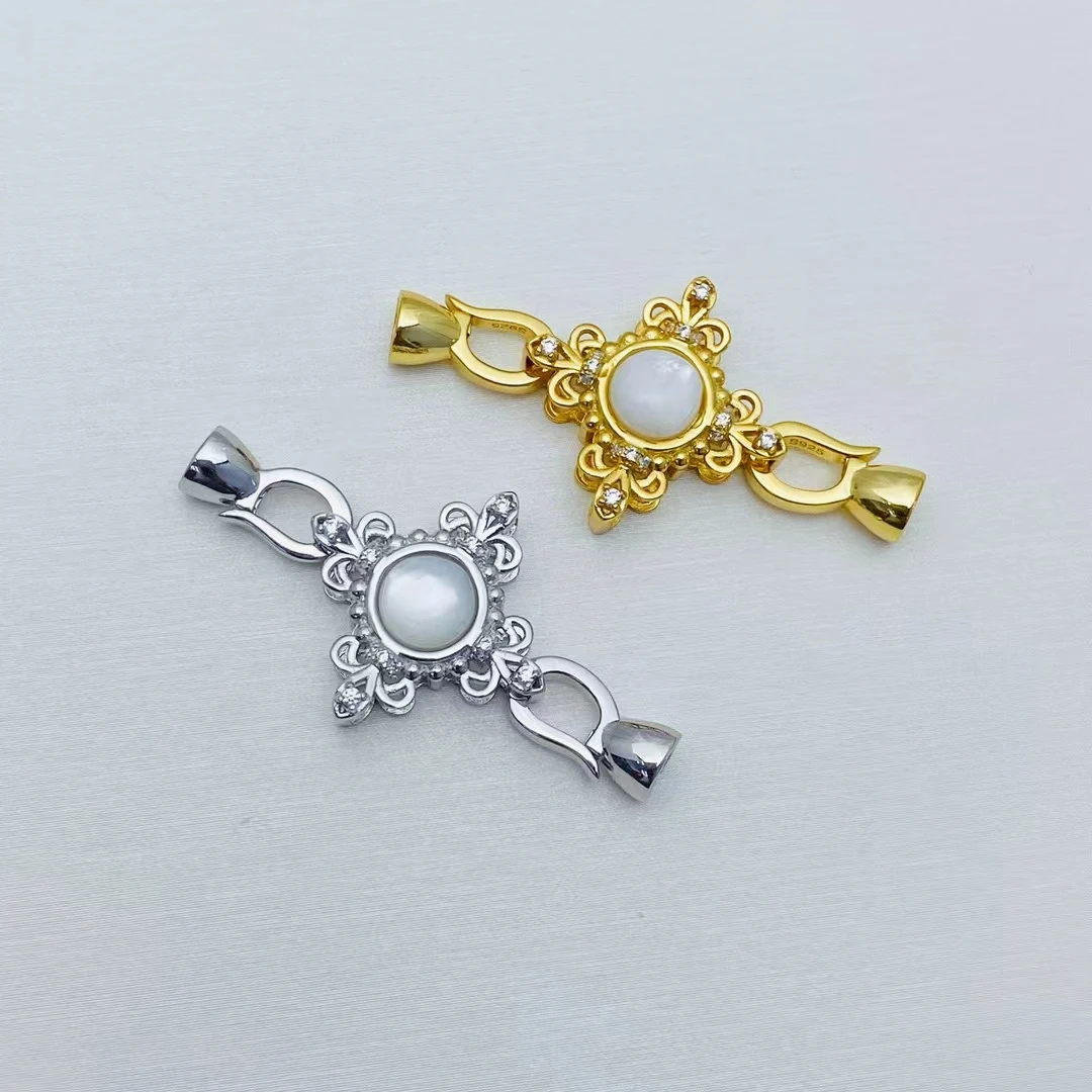 

Оптовая продажа DIY стерлингового серебра 925 пробы ожерелье браслет застежка крючок аксессуары для жемчуга 8-15 мм 5 шт./лот