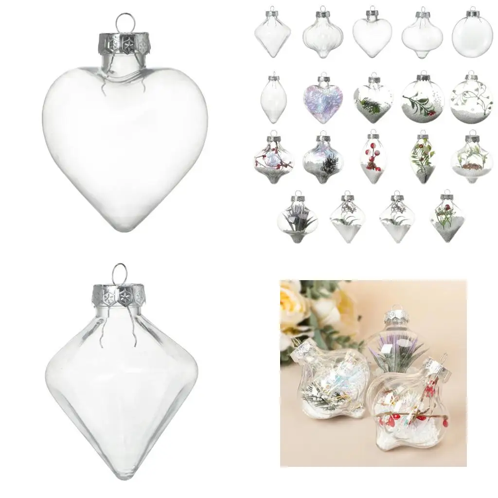

Christmas Hanging Ball Ornament Plastic Transparent Fillable Ball for DIY Craft Projects Christmas Wedding Birthday high quality