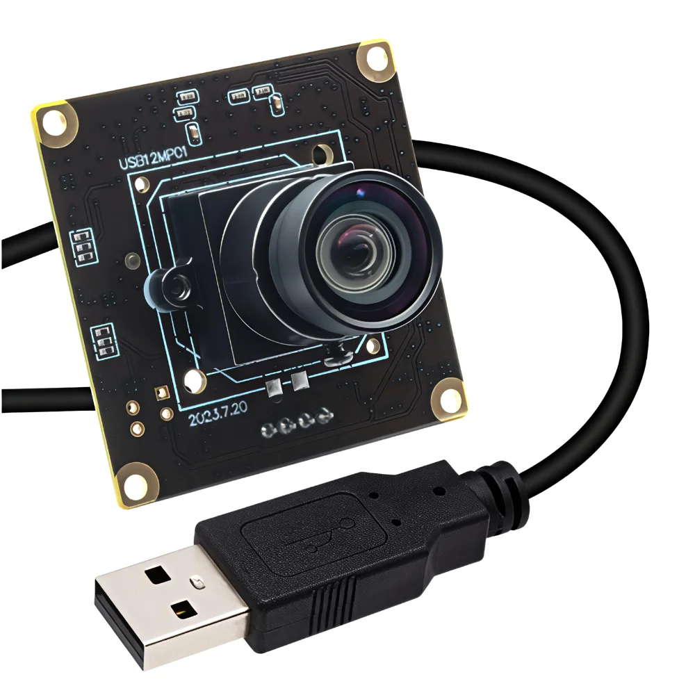 ELP 12MP IMX577 USB Camera 1080P@120fps 4K@30fps UVC Plug & Play No Distortion Low Light Mini Webcam for Industrial Security