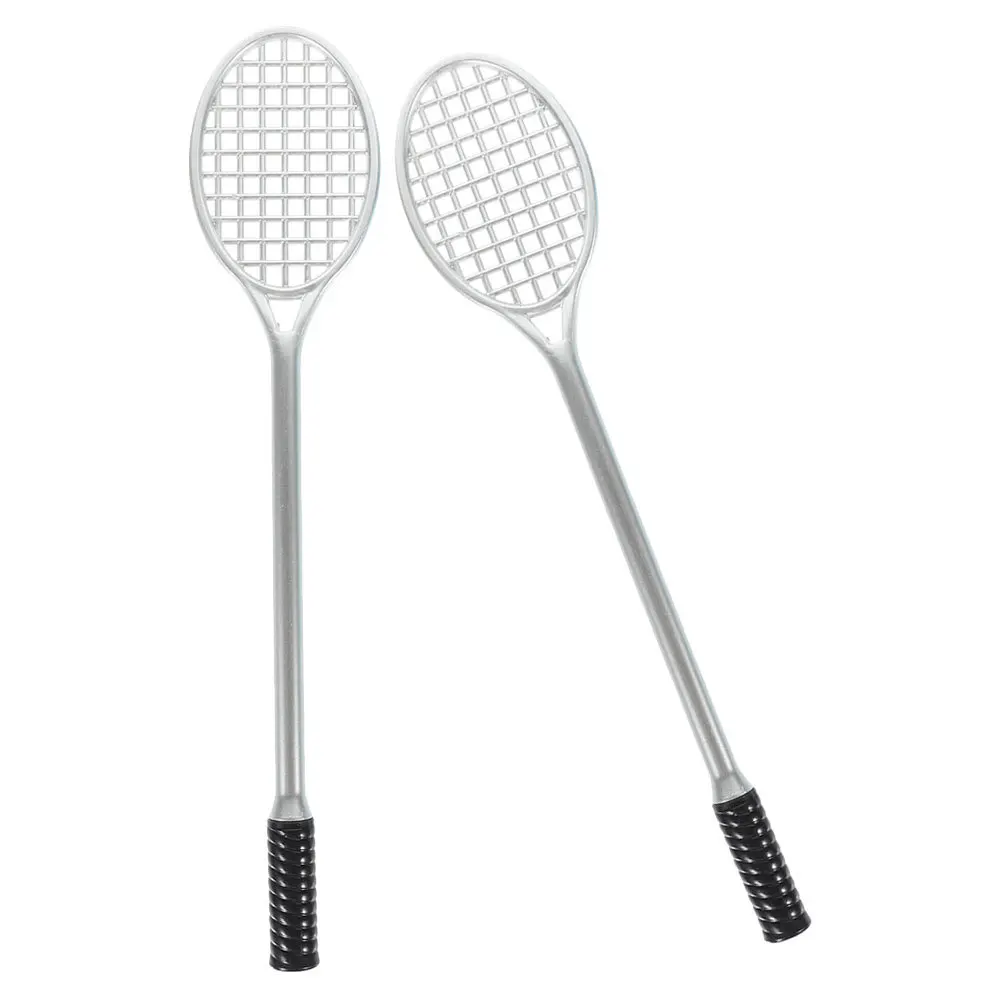 2Pcs Tennis Racket Gel Ink Pens Black Ink Cute Pens for Teachers Students School Office Fine Point Smooth Writing Stationery