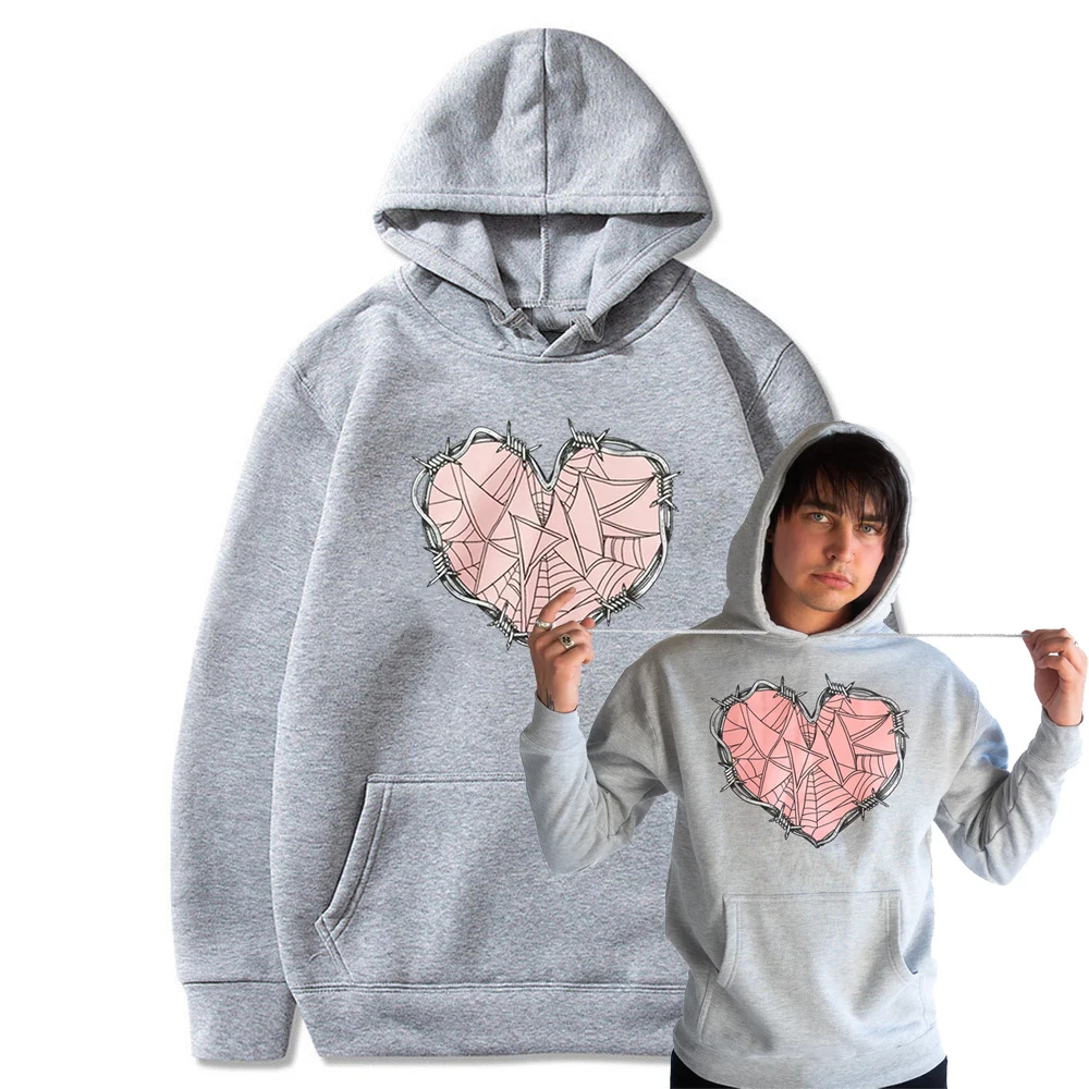 

Hoodie Men XPLR Sam and Colby Merch Web Heart Hoodie Women Men Sweatshirt Casual Style Streetwear Boy girls y2k Clothes