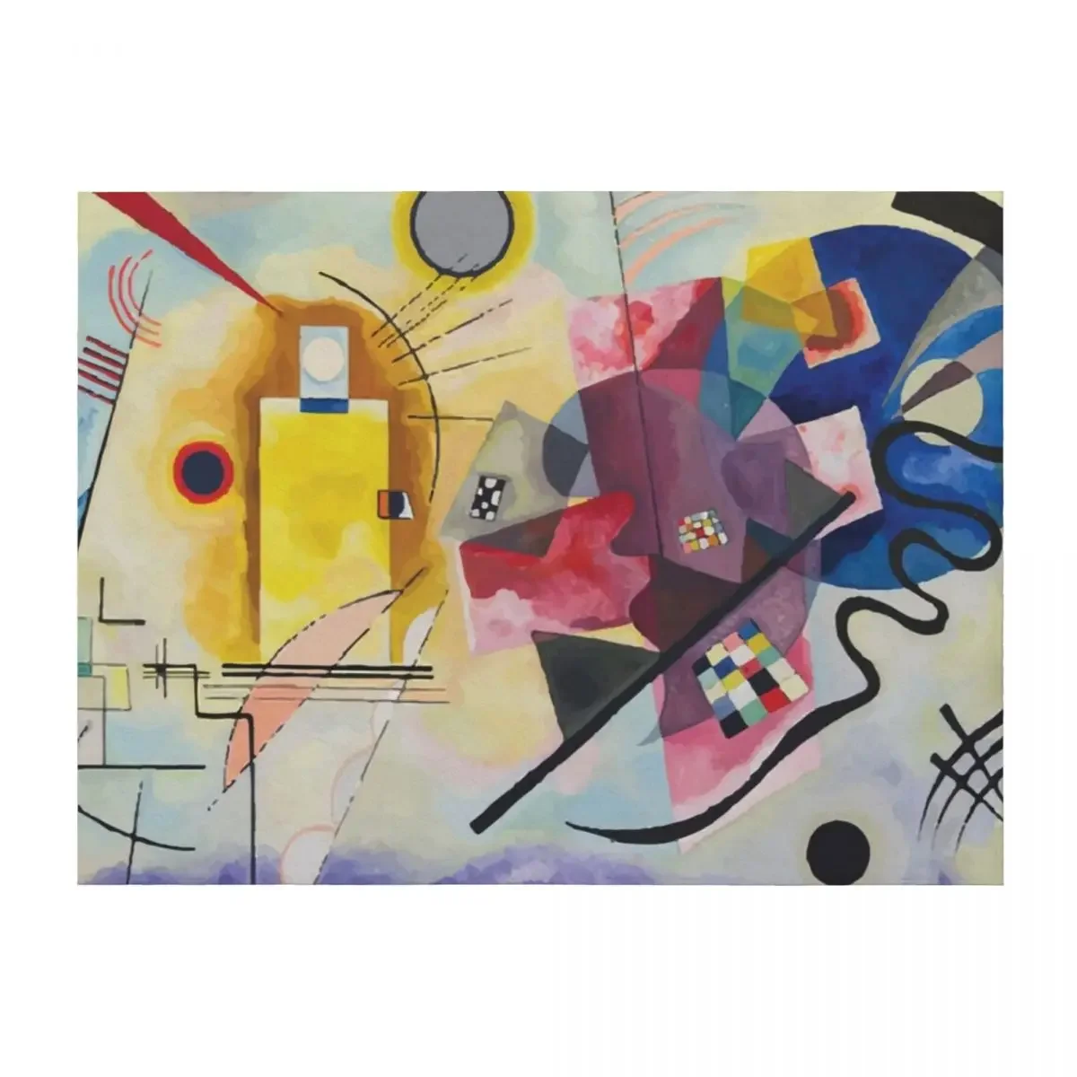 

Wassily Kandinsky | Yellow-Red-Blue Throw Blanket Decoratives Decorative Sofa Fashion Sofas valentine gift ideas Blankets