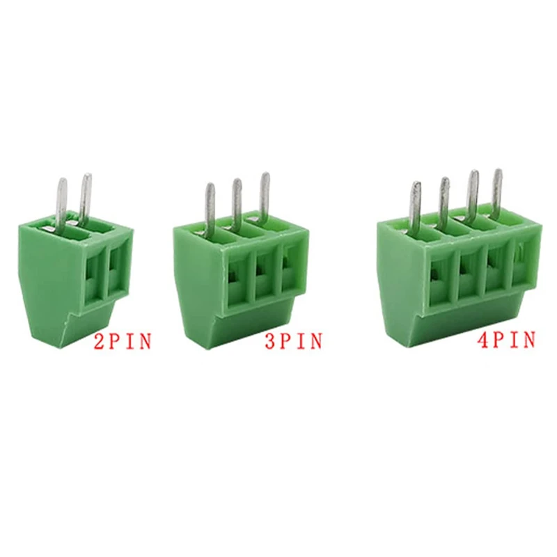 Imagem -05 - Pcb Mini Mount Parafuso Terminal Bloco Conector Pin Reto 150v 6a para 2618awg Cabo Kf128 2p 3p 4p 254 Milímetros 50 Pcs