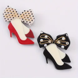 Fashion Women Acrylic Shoes Brooch Badge pin jewelry