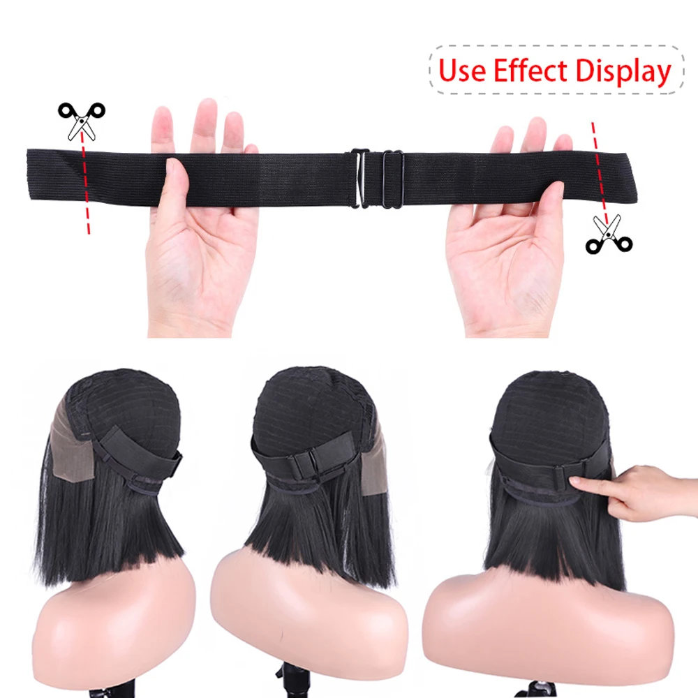 Cuffia per parrucca con parte a U da 2 * 4 pollici con clip e cinghia regolabile per realizzare parrucche Berretto a rete a cupola elastica Tappi a cupola con fori piccoli per uomo Donna