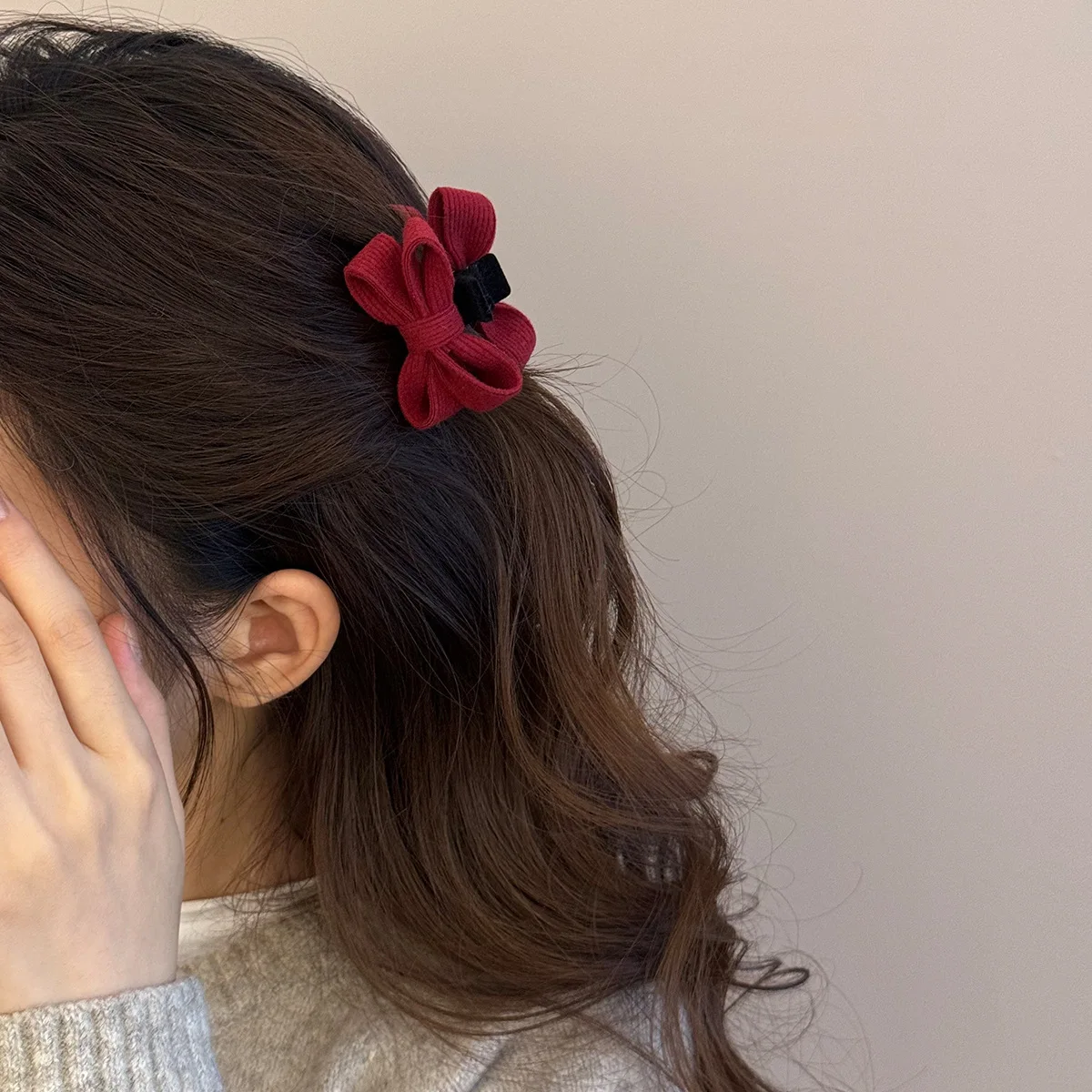 الكورية محبوك القوس الصغيرة انتزاع كليب دبوس الشعر اكسسوارات للنساء فتاة غطاء الرأس الصغير كراب مصمم خمر الجنية الشعبية الجديدة في