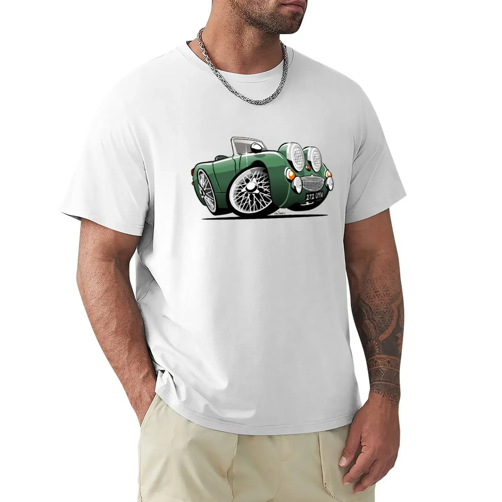 Frogeye Sprite caricature for Terry T-Shirt vintage shirts graphic tees boys animal print Men's clothing