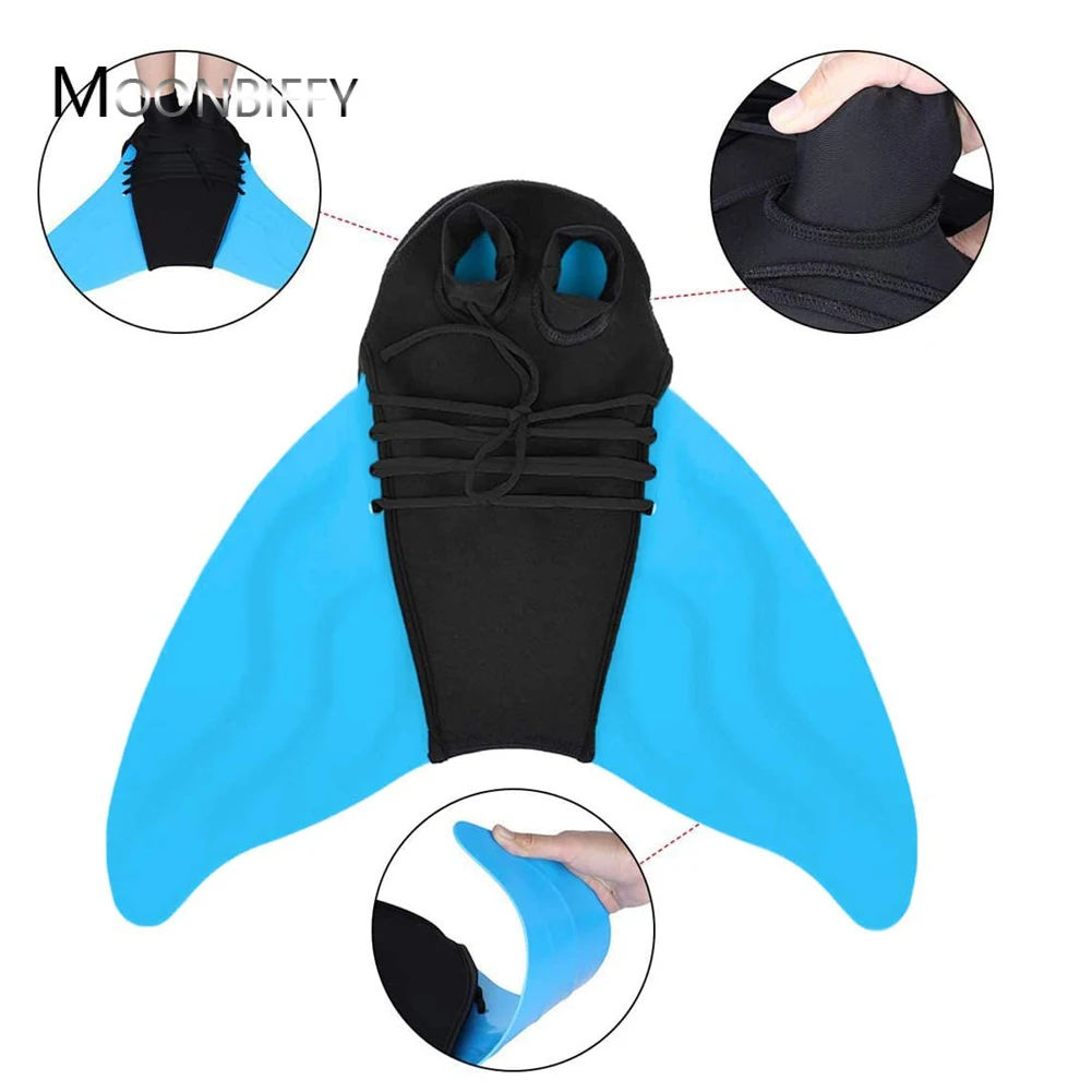 Swimming Mermaid Tail Diving Foot Flippers Pool Training Submersible Snorkeling Kids Adult Children Water Sports Fins Equipment