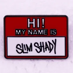 Novelty Music Hard Enamel Pin Rapper Inspiration Slim Metal Badge Shady Song Brooch for Jewelry Accessory