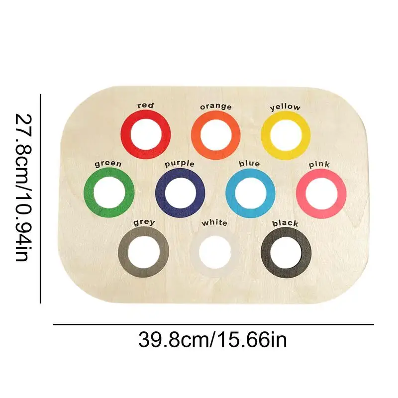 색상 분류 보드 게임 나무 계산 장난감, 색상 분류, 교육 게임 감각 훈련, 다기능 활동