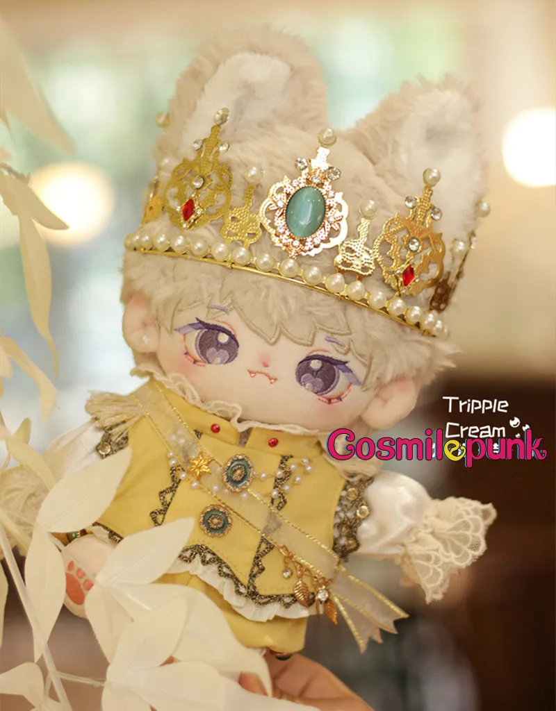 

Kpop Court Suit Handsome Crown Costume Clothes Outfit For 20cm Plush Doll Toys Cute Cosplay CP