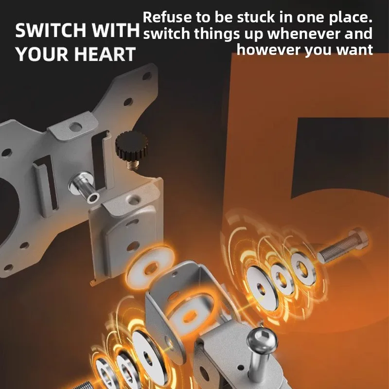 Picture 5: Computer Monitor Bracket Robotic Arm Desktop Rotating Display Screen Base No Punching, Double Screen Height Increase Frame