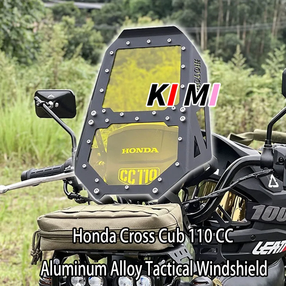 

FOR Honda Cross Cub 110 CC Motorcycle Modified Aluminum Alloy Tactical Windshield Navigation Bracket Heightened Windshield