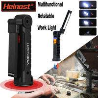 Multifunctional Rotatable Work Light, USB Rechargeable Flashlights w/ Magnet Hook,Ideal for Auto Repair Inspection and Emergency