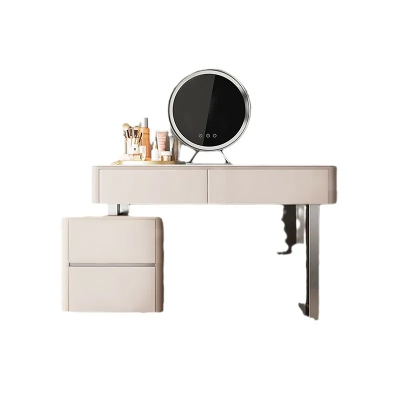#Dresser Italian light luxury rock slab dresser modern simple bedroom small makeup table Internet celebrity real
