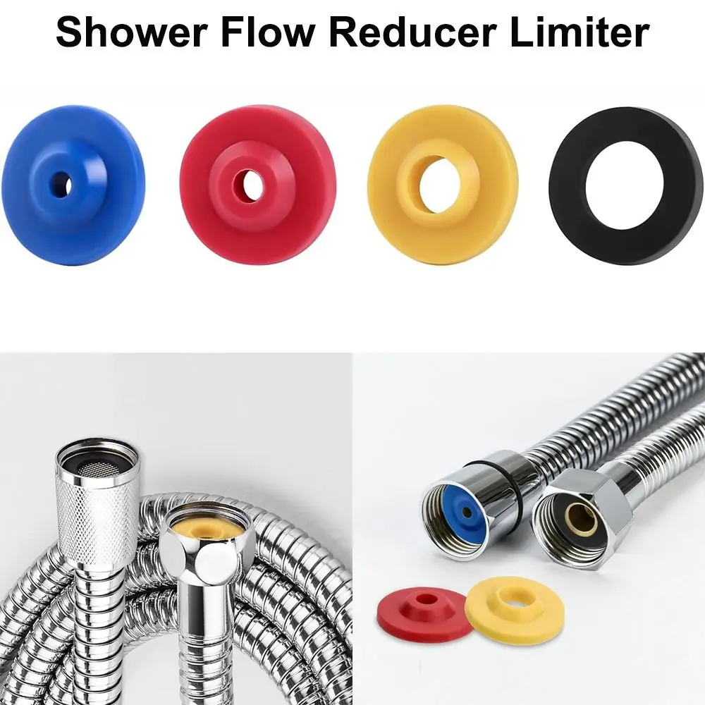 4Pcs Shower Flow Reducer Limiter Set Water Flow Restrictor Shower Flow Control for Fixed Shower Head Handheld Showers