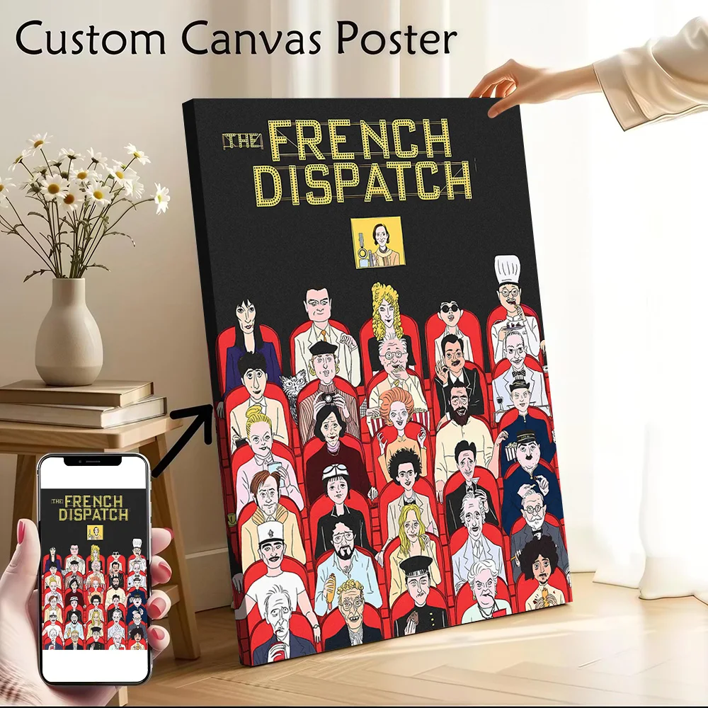 The French Dispatch Filmplakat, Leinwand-Wandkunst, personalisierter Druck, modernes Gemälde, perfektes Geschenk für dekoratives Bild im Schlafzimmer