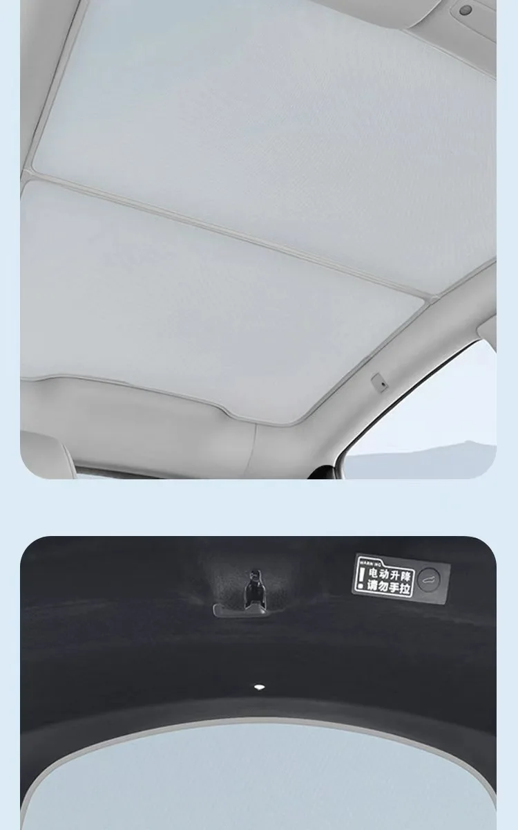 2026 Neu Verbesserte Magnetverschluss-Panorama-Mesh-Sonnenschutzblende für Tesla Model 3 Highland Model Y YL Juniper, Segmentiertes Design – Detail 7