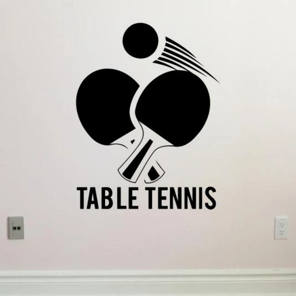 Table Tennis Wall Decal Vinyl Sticker Ping Pong Logo Window Door Sign Wall Sticker Tennis Player Gift Removable Poster S627