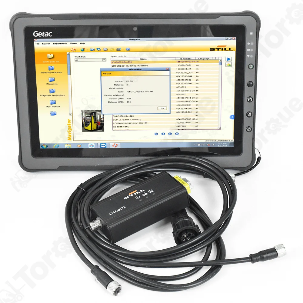 

Truck scan Forklift diagnostic tool STILL interface for still canbox OEM Diagnostic Adapter F110 Tablet Install software