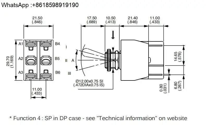 641H/2 645H 646H Interruptor de cabeça móvel 647H 648H 649H Interruptor de botão 644H