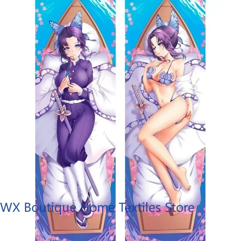 

Anime Kochou Shinobu character printed Dakimakura Pillowcase Hug Body Sexy Pillowcase