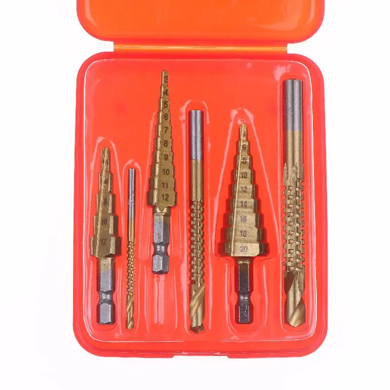 

6pcs Titanium Drill Bits Set 3-12mm Twist Drill Bits For Metal Wood Hard Steel Corrosion Resistant Precision Hole Drilling Tools