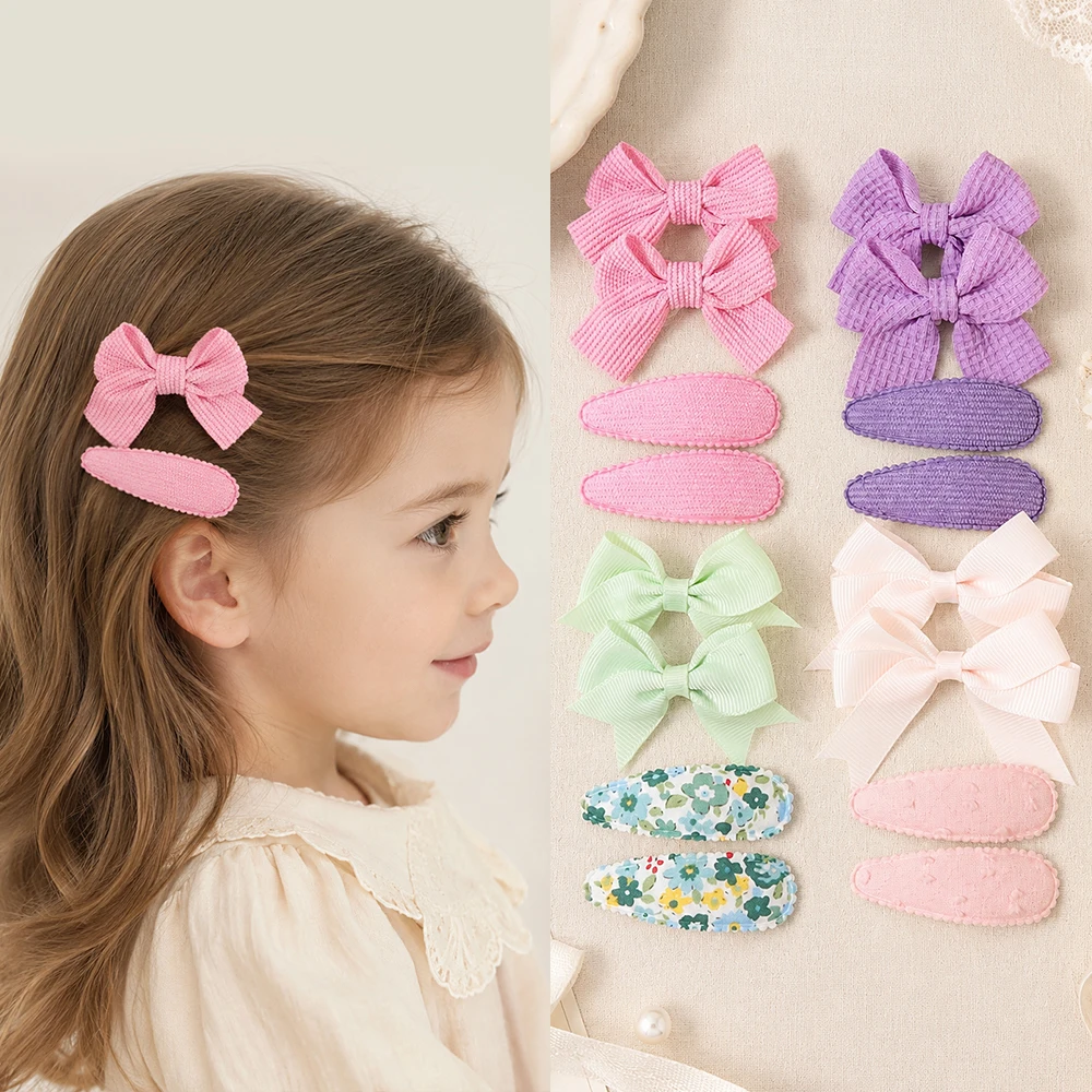 1 Set Girls' Bow Water Droplet BB Hair Clips Cute Girls Teenagers To Wear Daily Party Decoration Girls' Gift Hair Accessories