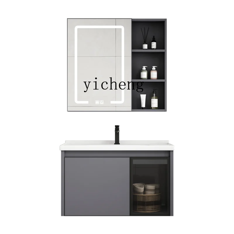 YY Bathroom Cabinet Combination Bathroom Small Size Wash Table Super Narrow Wash Basin