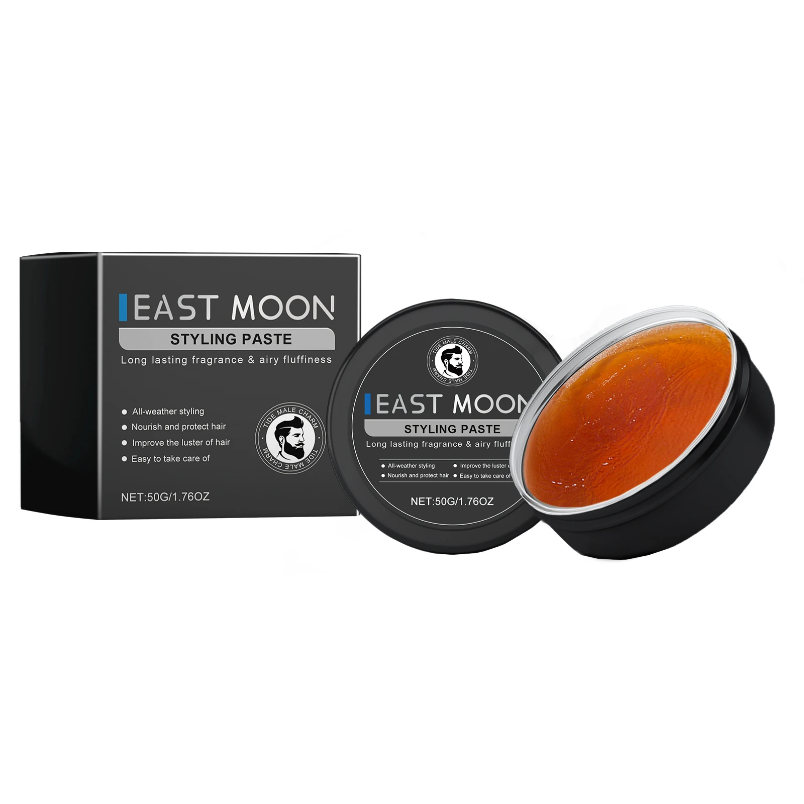 Men Hair Styling Gel Strong Hold Easily Shape Fluffy Hairs Oil Styling Control Root Edges Non-greasy Long Lasting Hair Wax Cream