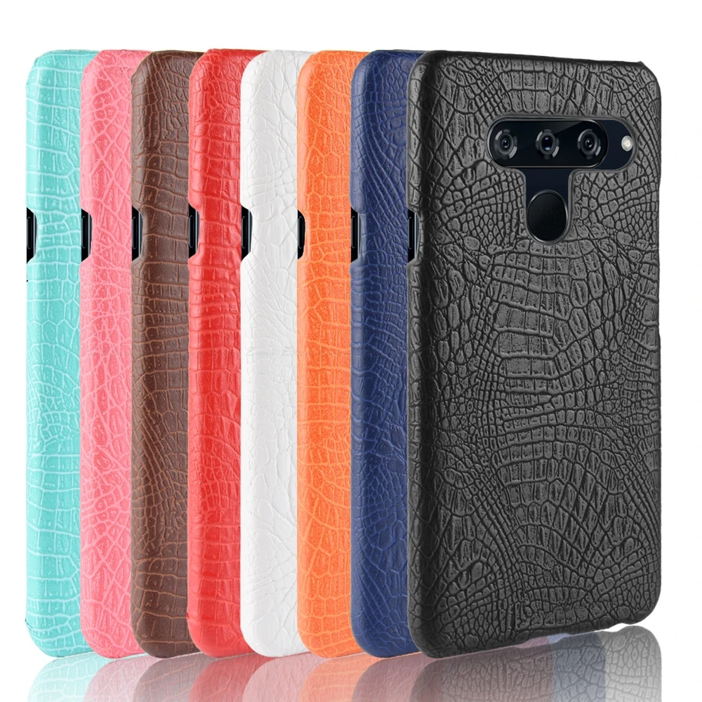 Snake Crocodile Hard Back Cover Protective Leather Phone Case For LG V50 V40 V30S V30 Plus ThinQ G8S G7 Q8 Q7 Alpha Stylo 5 5x